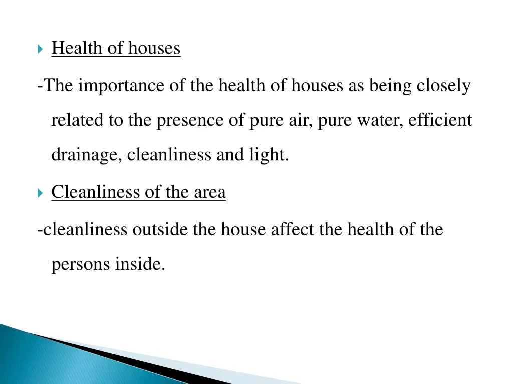 health of houses