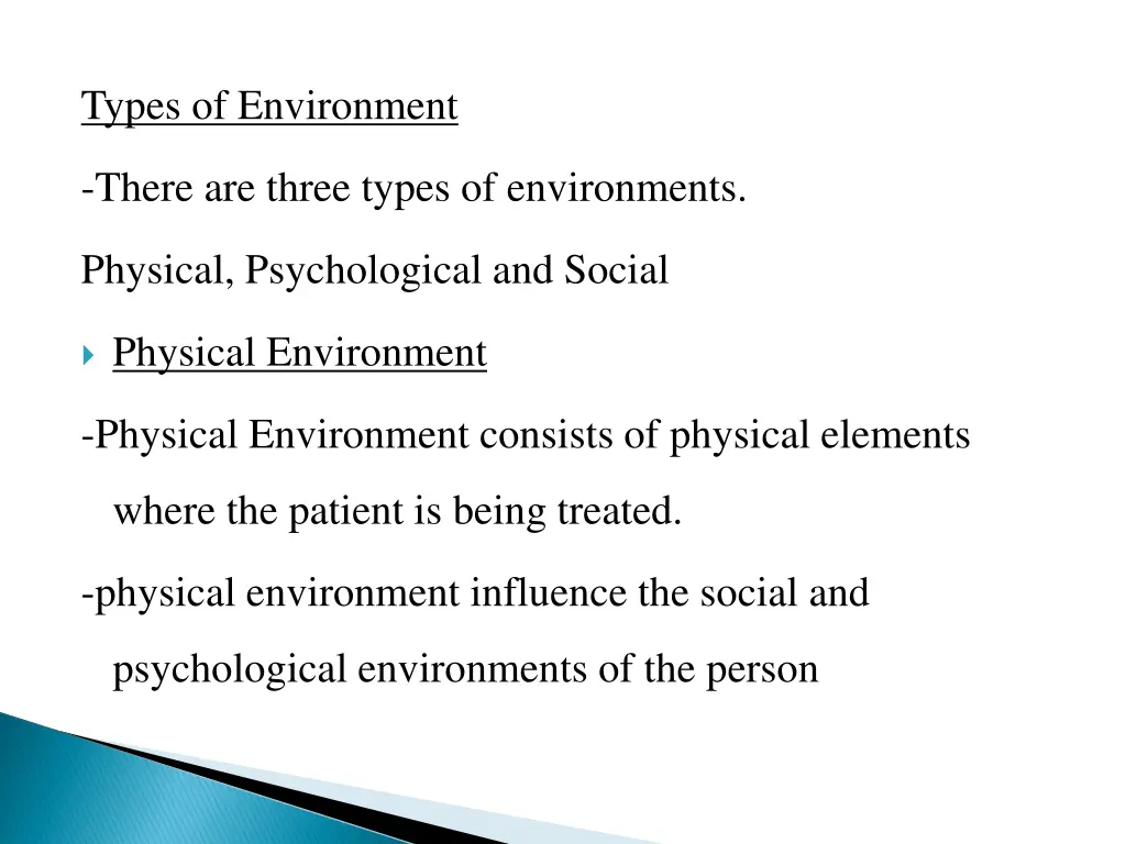 types of environment