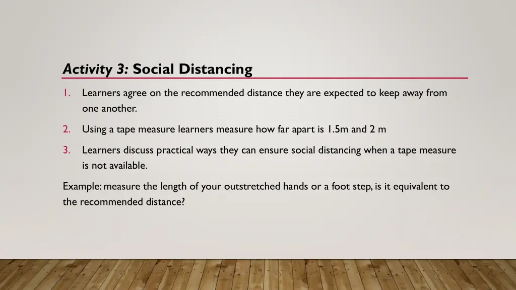 activity 3 social distancing