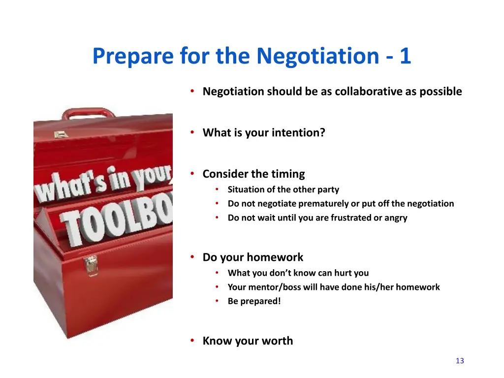 prepare for the negotiation 1