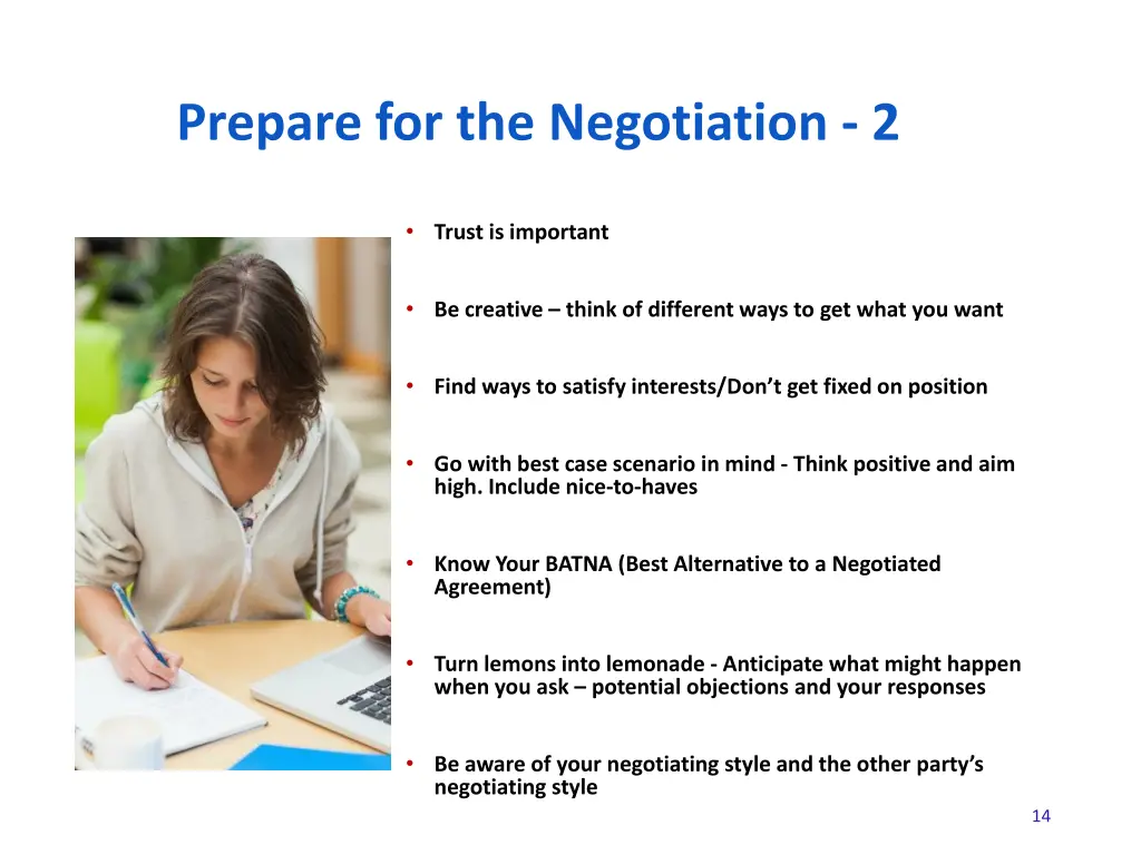 prepare for the negotiation 2