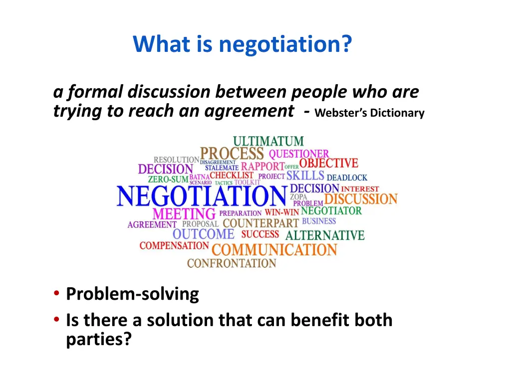 what is negotiation