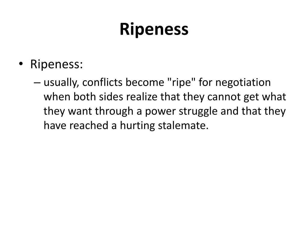 ripeness