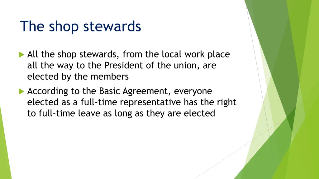 the shop stewards