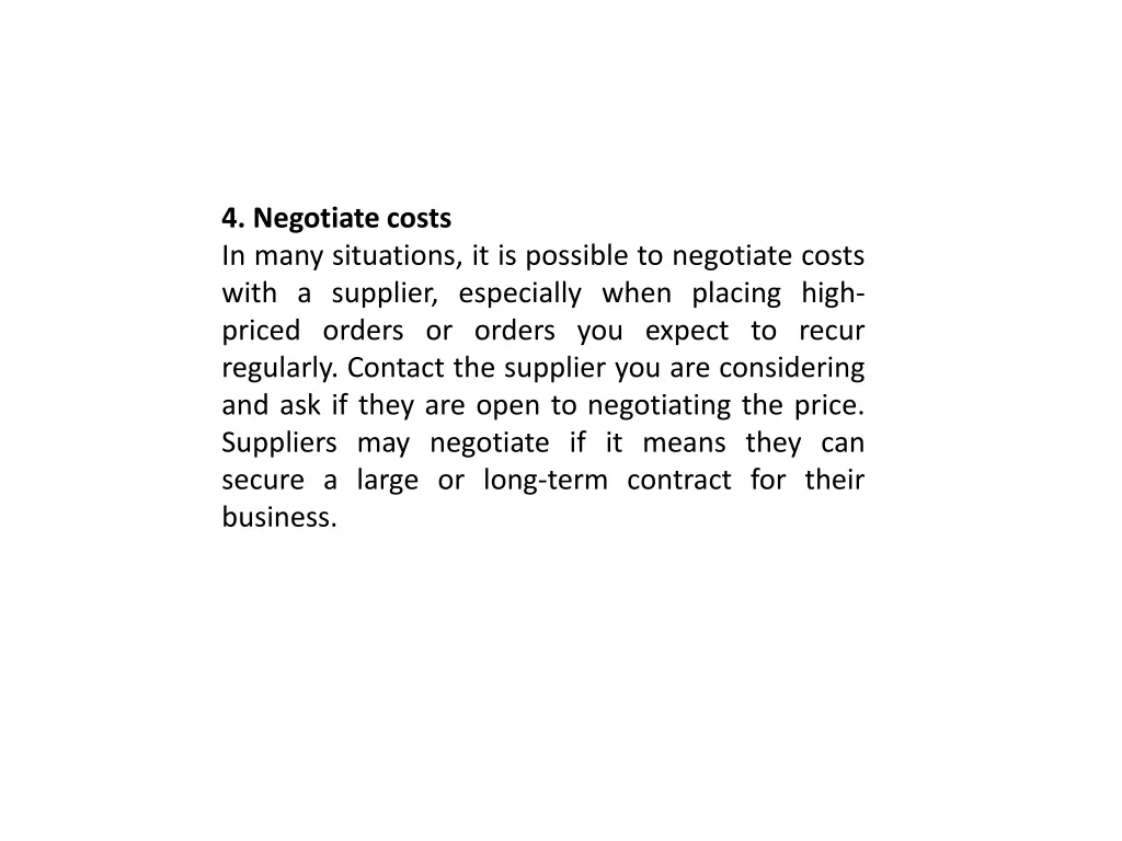 4 negotiate costs in many situations