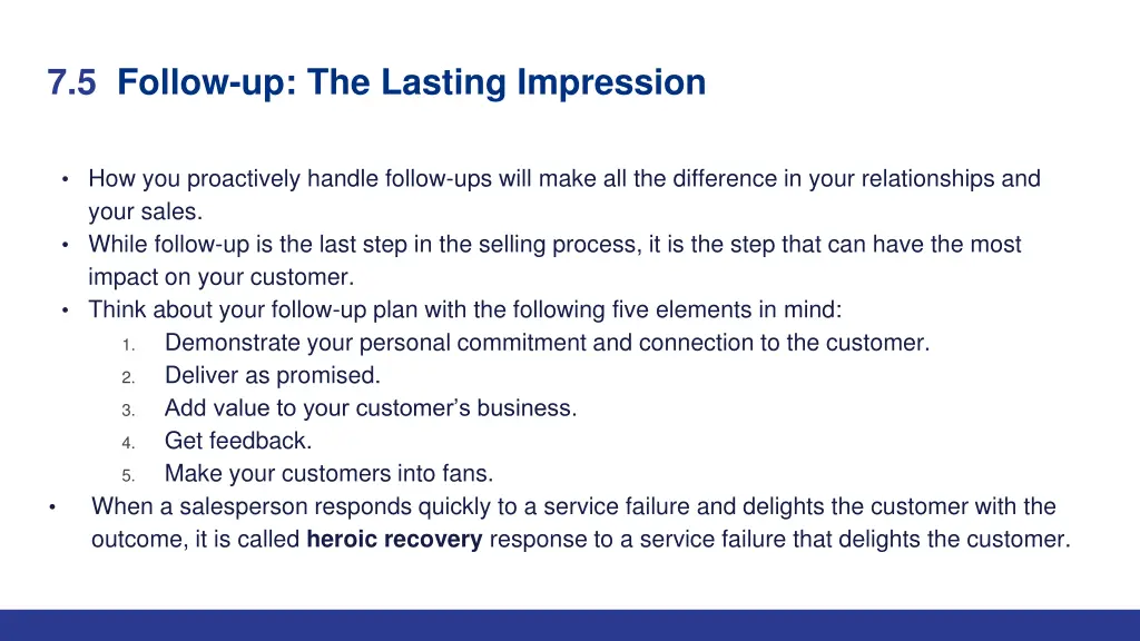 7 5 follow up the lasting impression 1