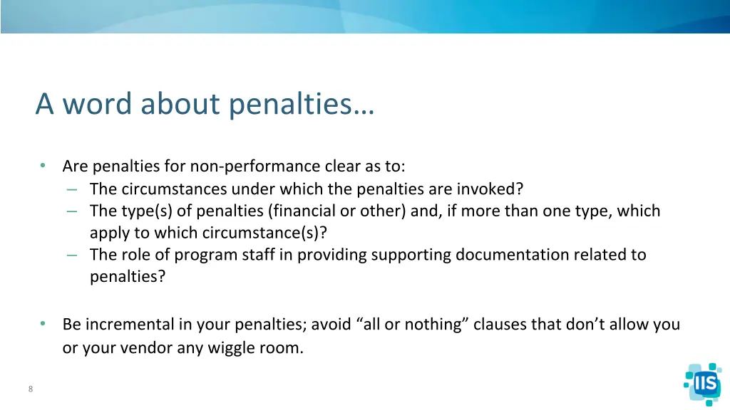 a word about penalties