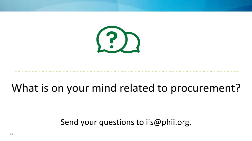 what is on your mind related to procurement