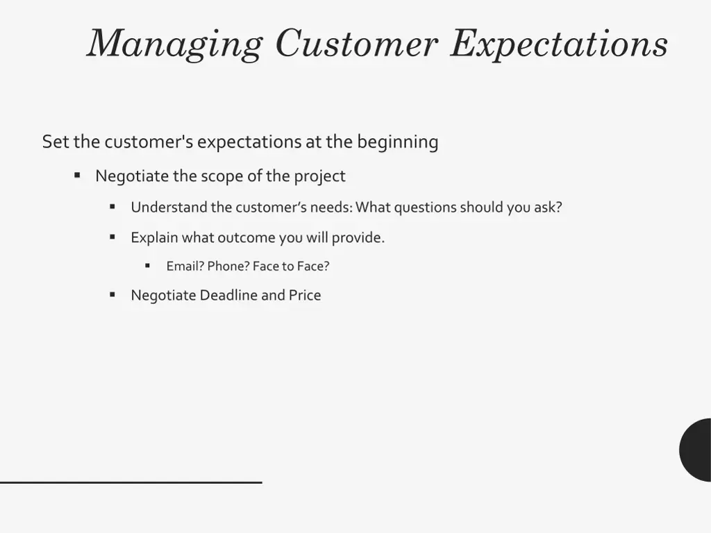 managing customer expectations 10