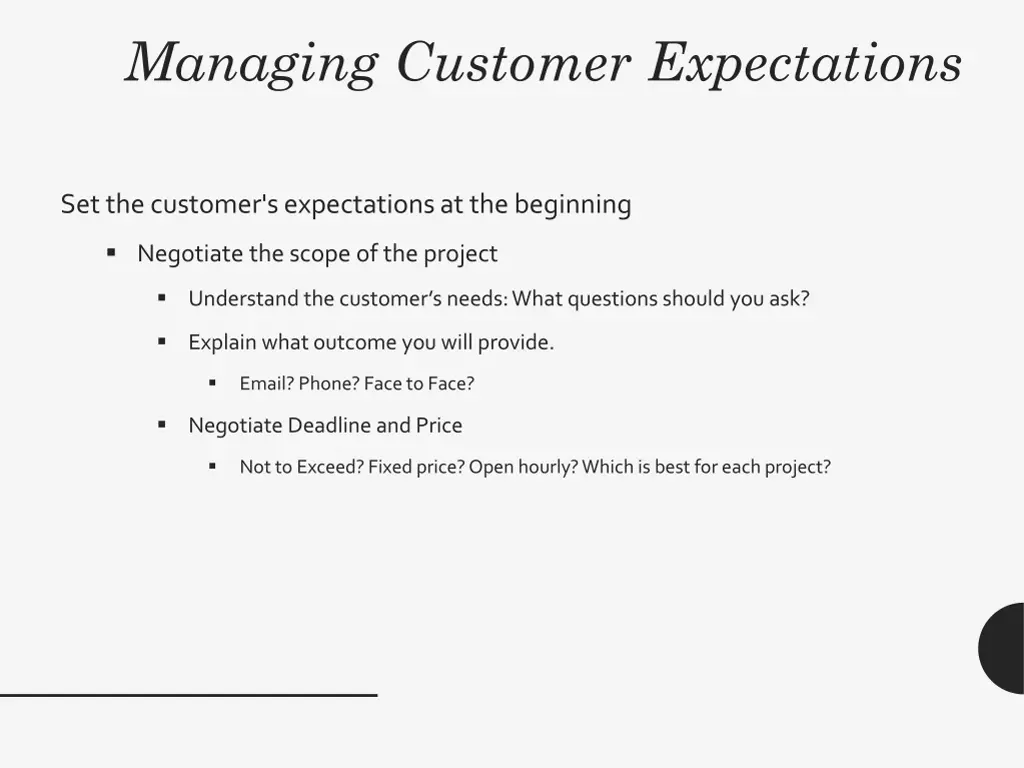 managing customer expectations 11