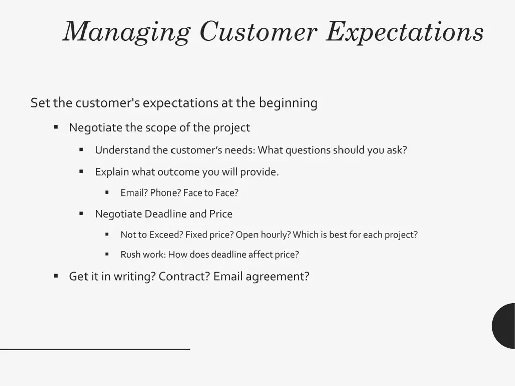 managing customer expectations 13