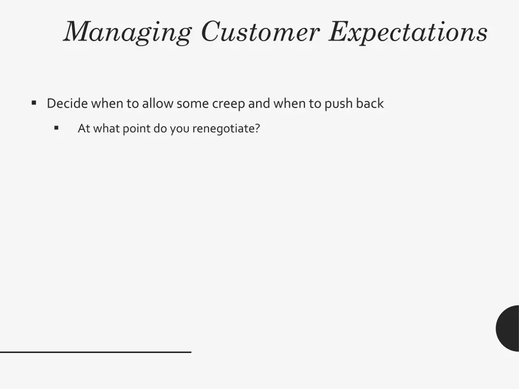 managing customer expectations 21