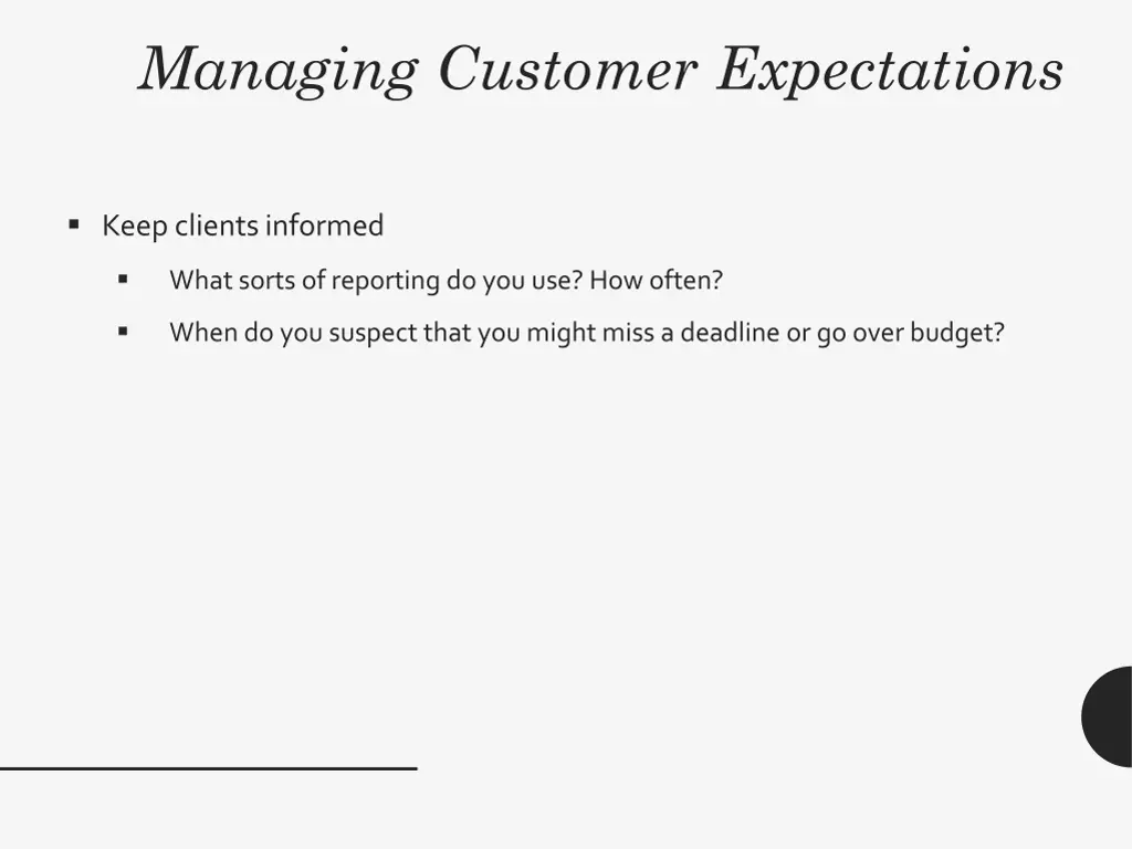 managing customer expectations 25