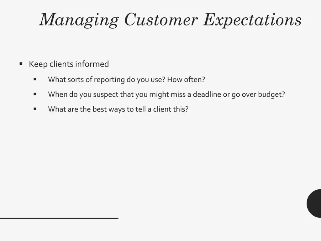 managing customer expectations 26