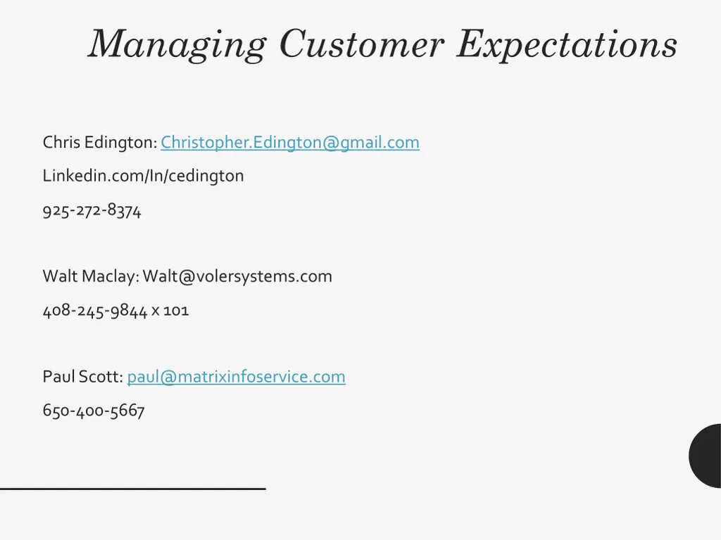 managing customer expectations 28