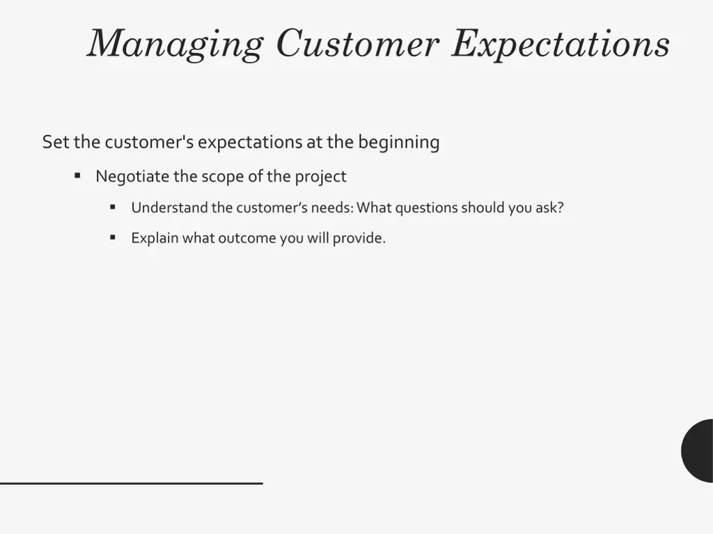 managing customer expectations 8