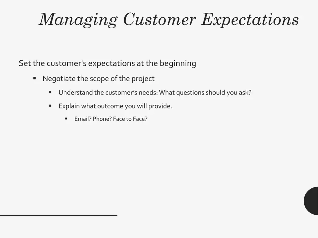 managing customer expectations 9