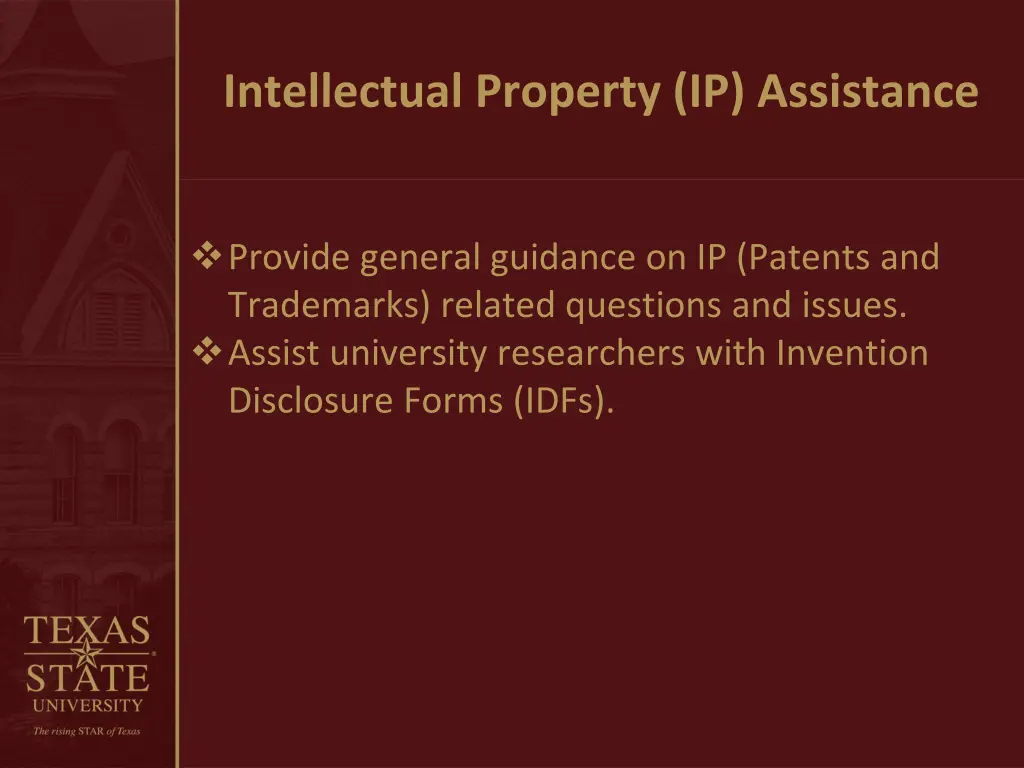 intellectual property ip assistance