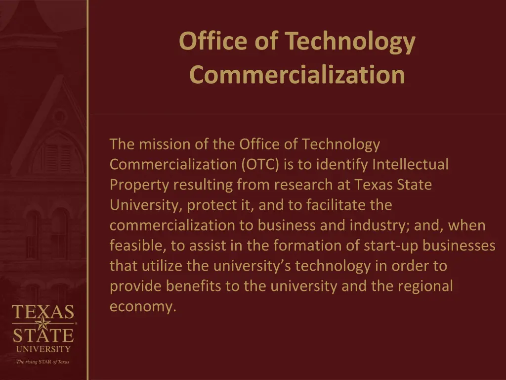 office of technology commercialization