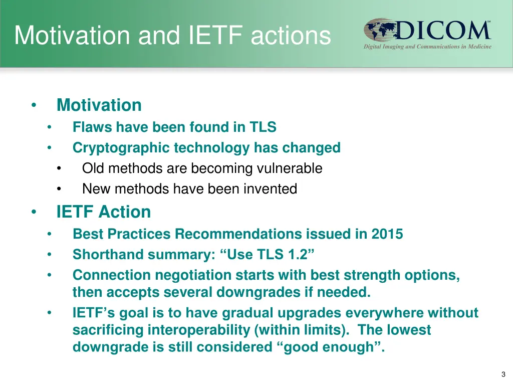 motivation and ietf actions