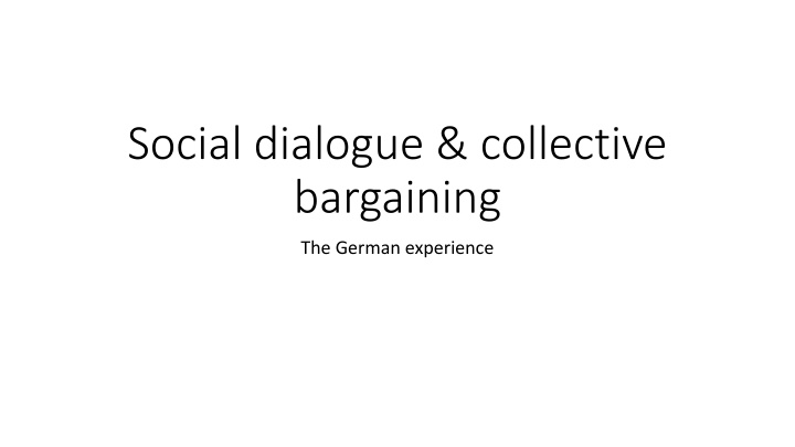 social dialogue collective bargaining