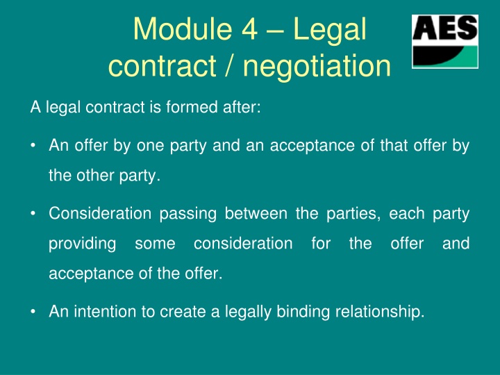 module 4 legal contract negotiation