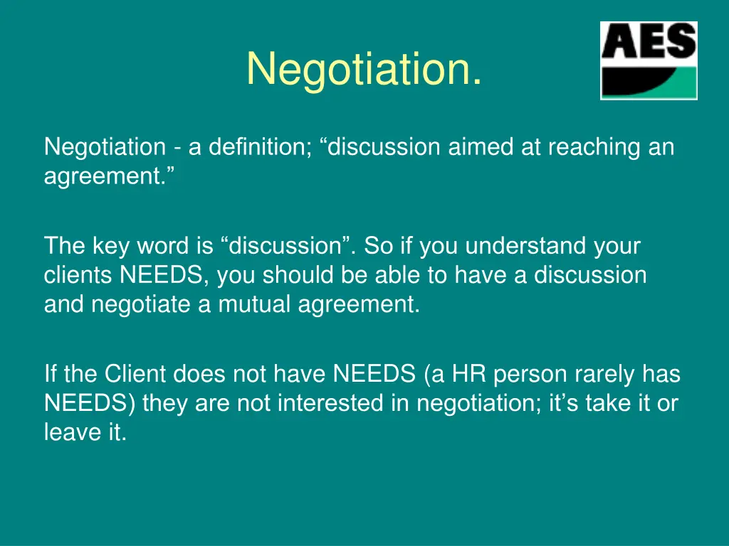 negotiation