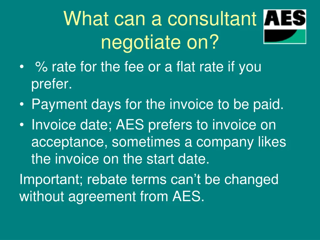 what can a consultant negotiate on rate