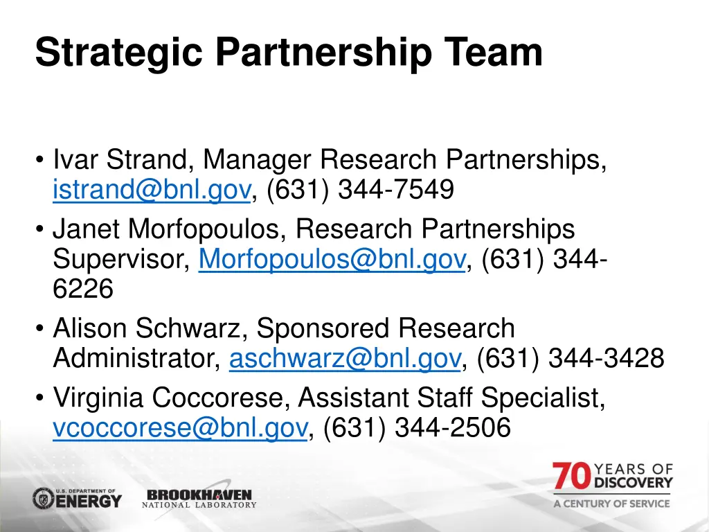 strategic partnership team