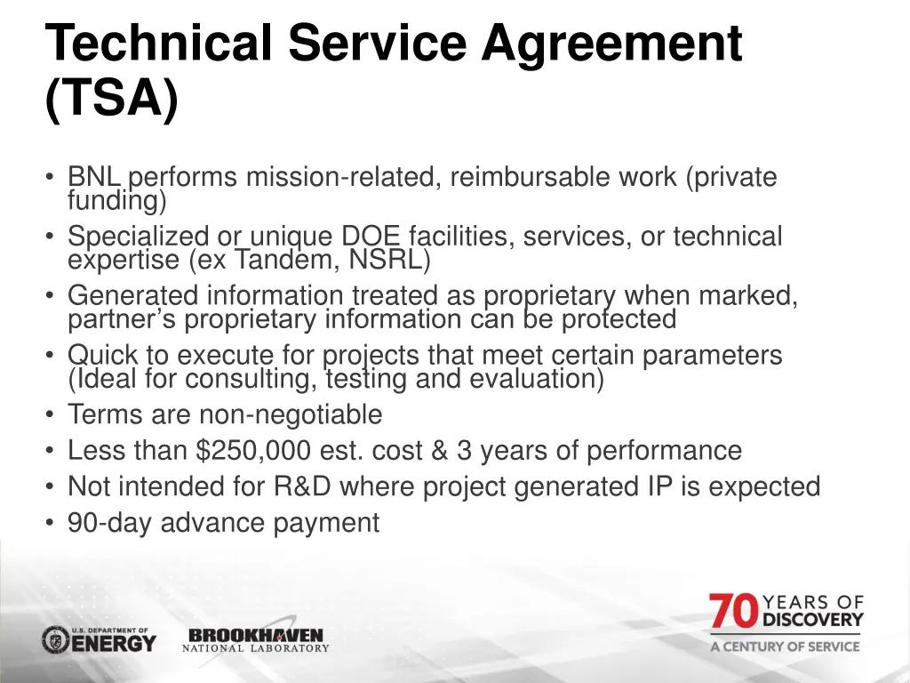 technical service agreement tsa