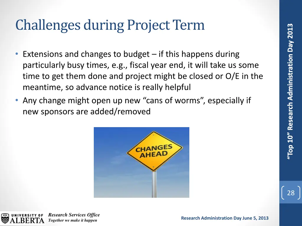 challenges during project term