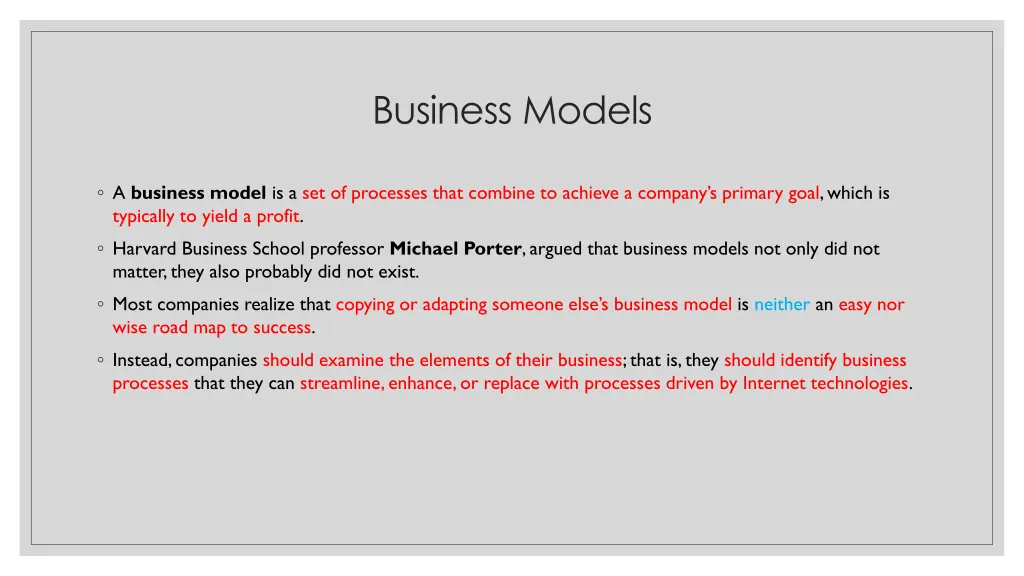 business models