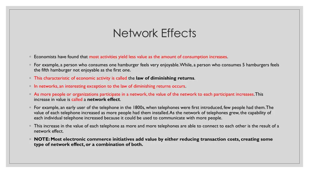 network effects