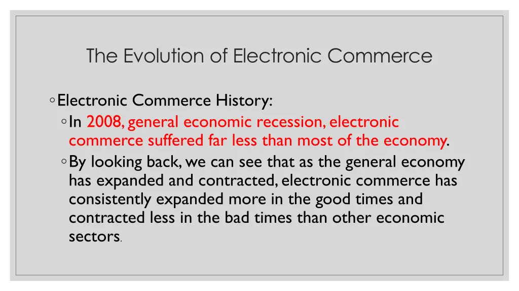 the evolution of electronic commerce 1