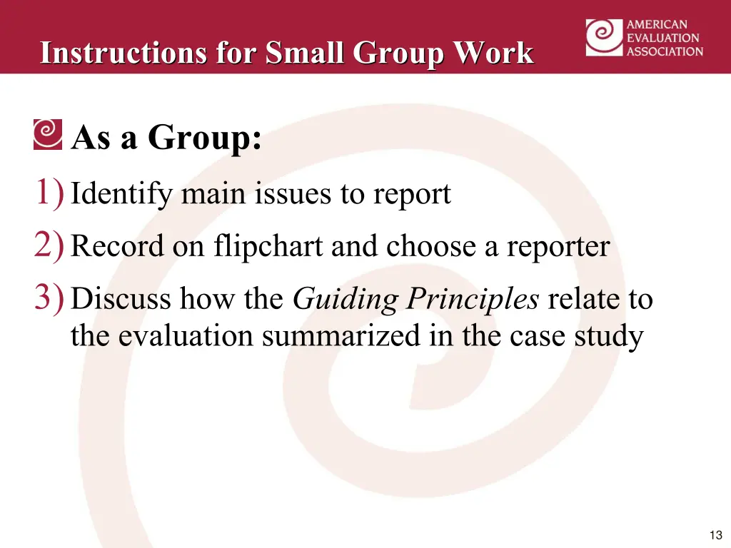 instructions for small group work 1