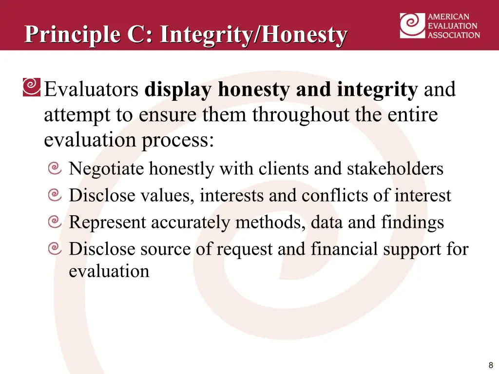 principle c integrity honesty