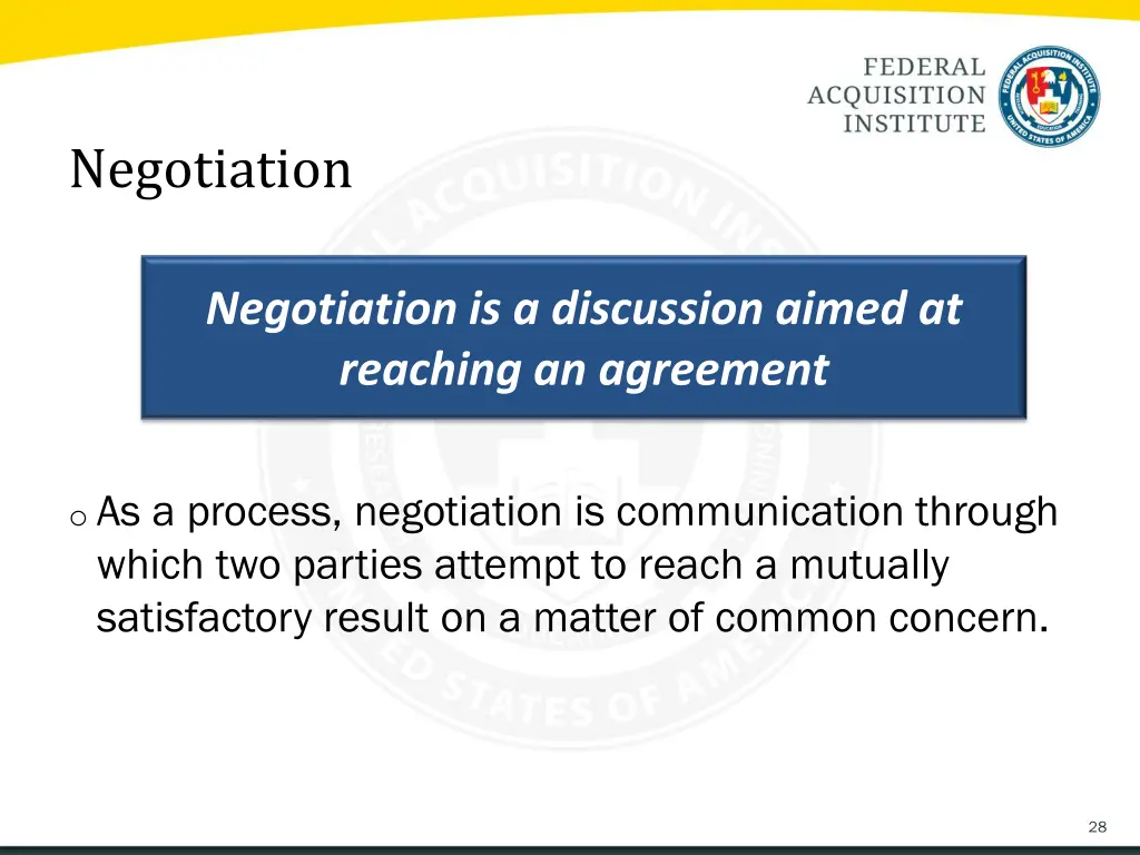 negotiation