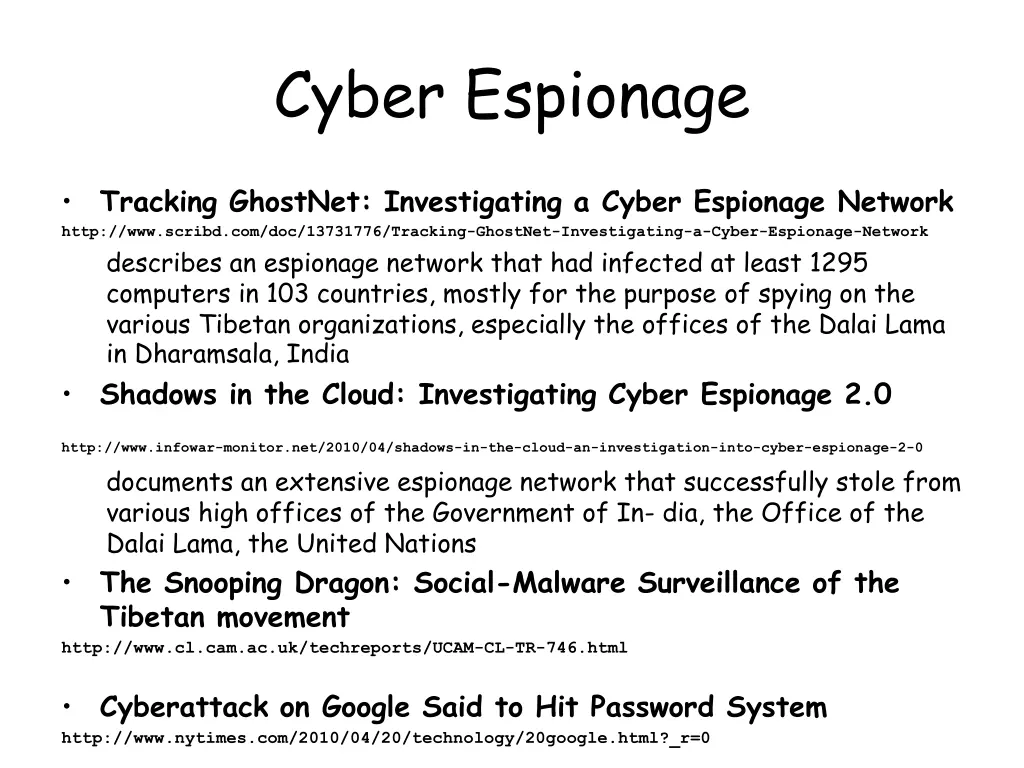 cyber espionage