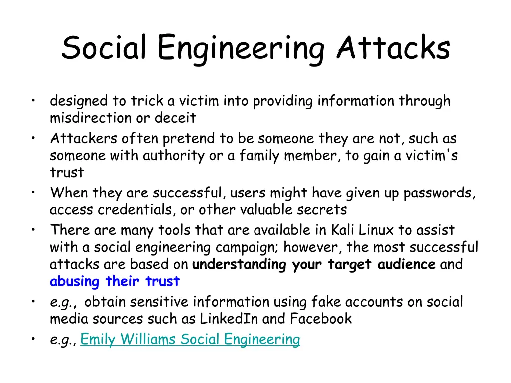 social engineering attacks