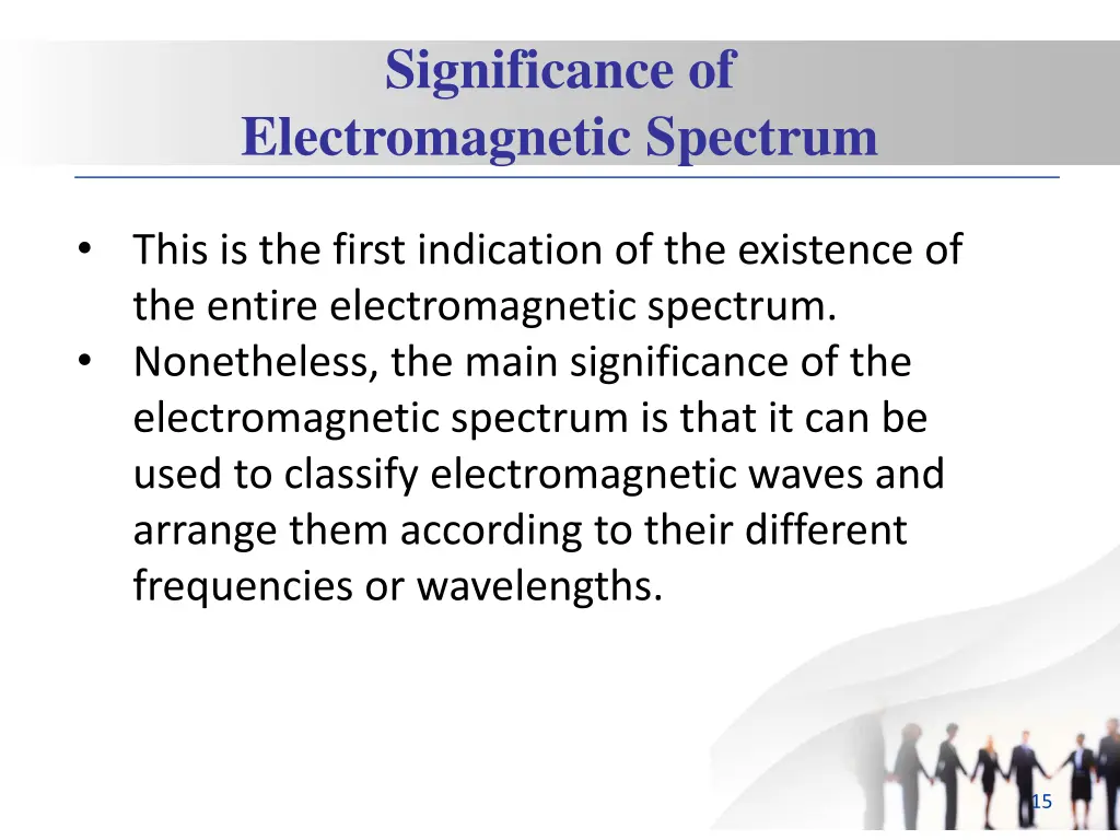 significance of electromagnetic spectrum 1