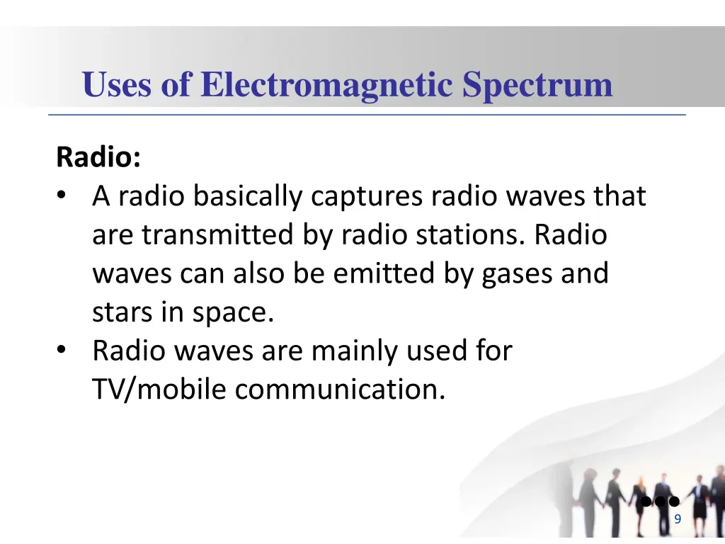 uses of electromagnetic spectrum