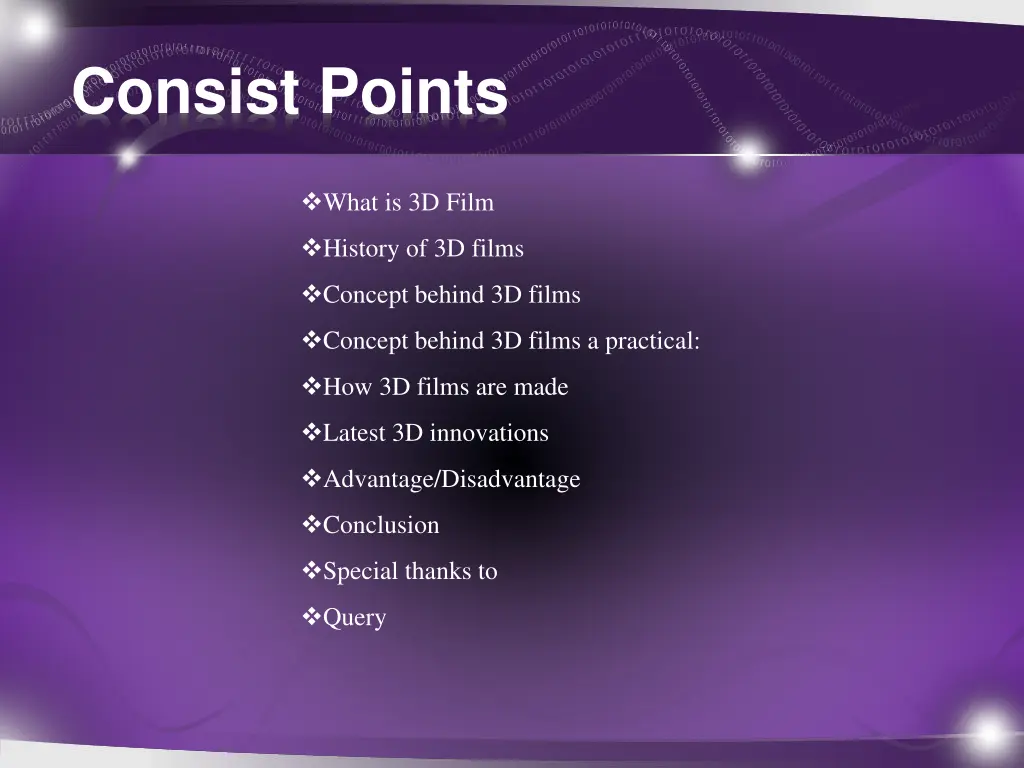 consist points