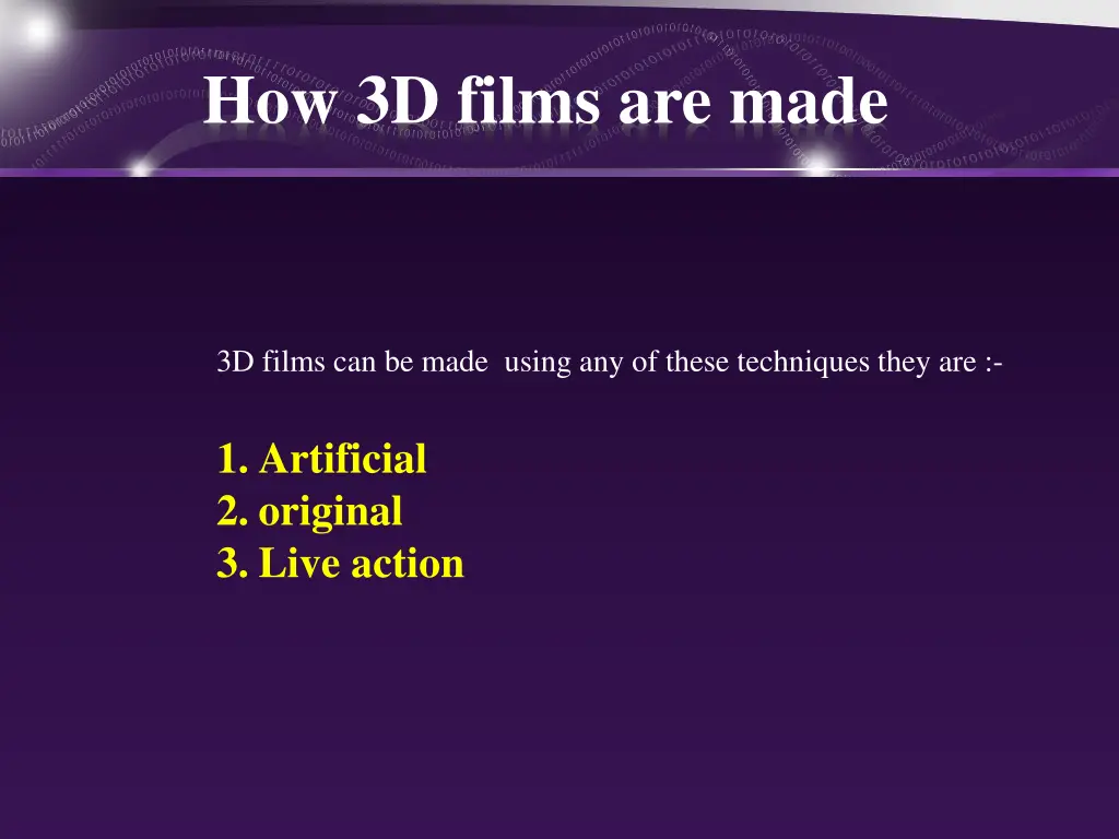 how 3d films are made