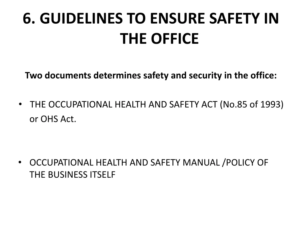 6 guidelines to ensure safety in the office 2