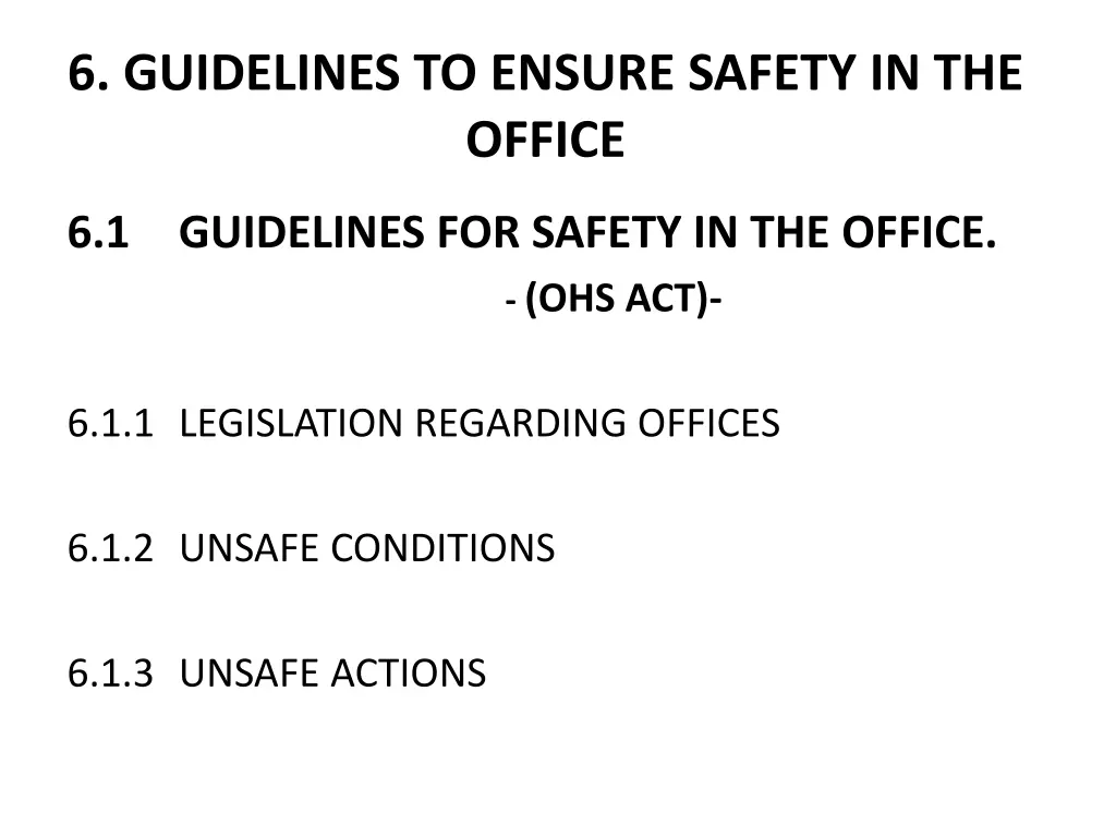 6 guidelines to ensure safety in the office