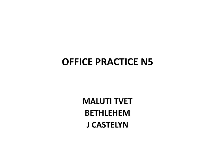 office practice n5