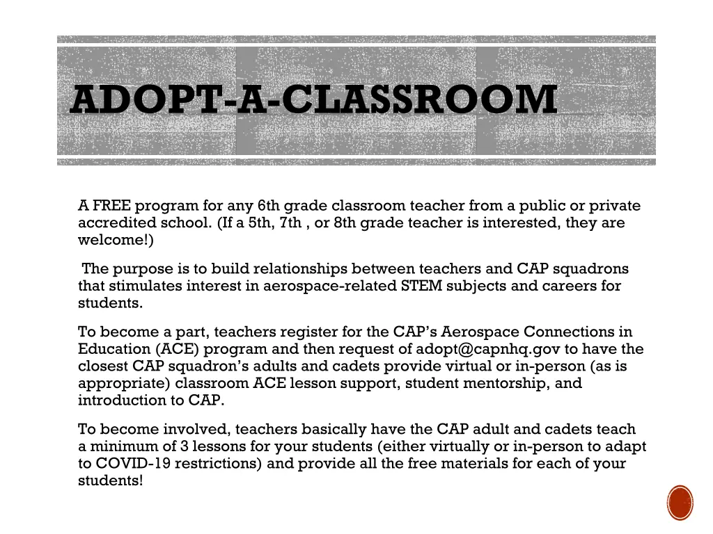 adopt a classroom