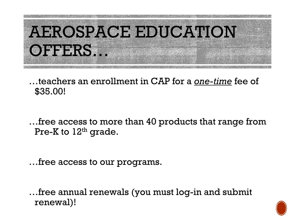 aerospace education offers