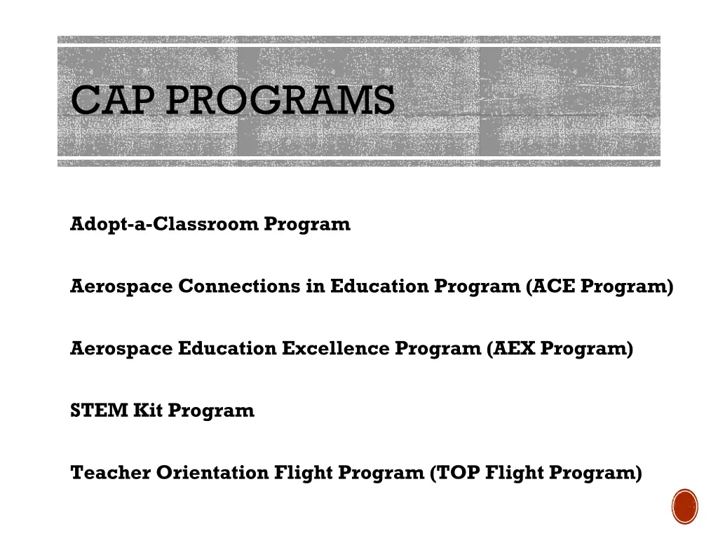 cap programs