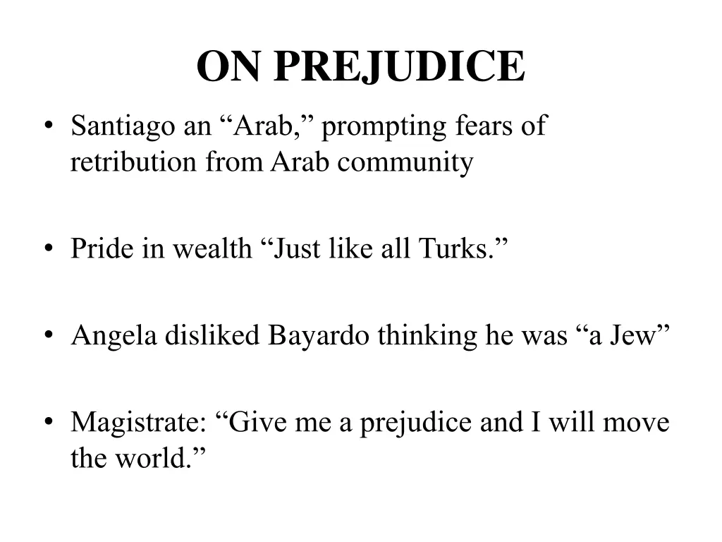 on prejudice